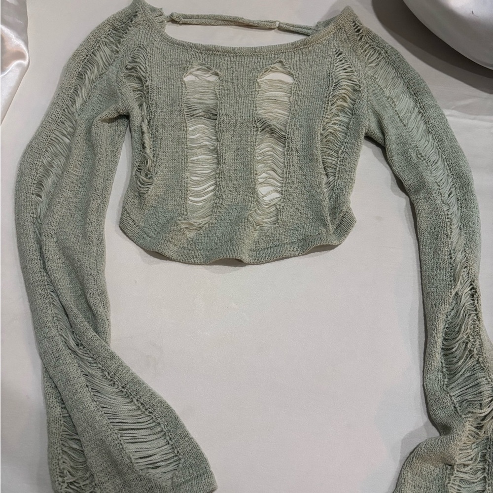 Distressed Knit Sweater